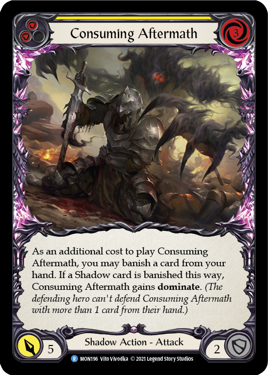 Consuming Aftermath (Yellow) [MON196] (Monarch)  1st Edition Normal | Chromatic Games