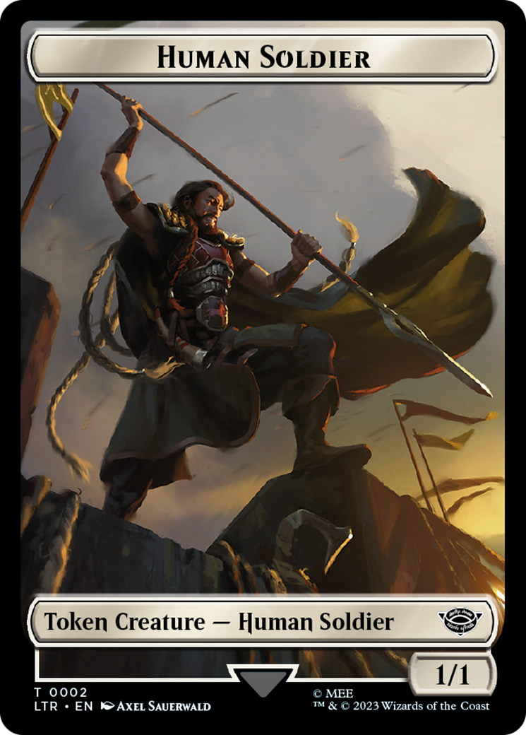 Food (10) // Human Soldier (02) Double-Sided Token [The Lord of the Rings: Tales of Middle-Earth Tokens] | Chromatic Games