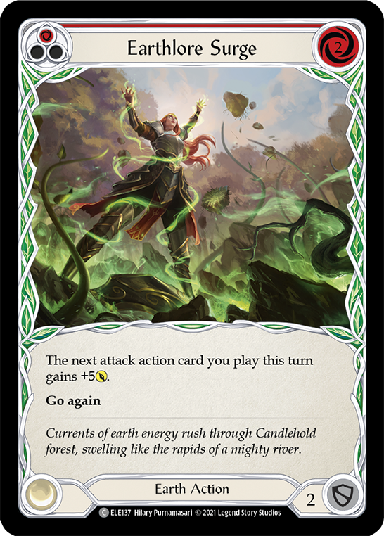 Earthlore Surge (Red) [ELE137] (Tales of Aria)  1st Edition Normal | Chromatic Games