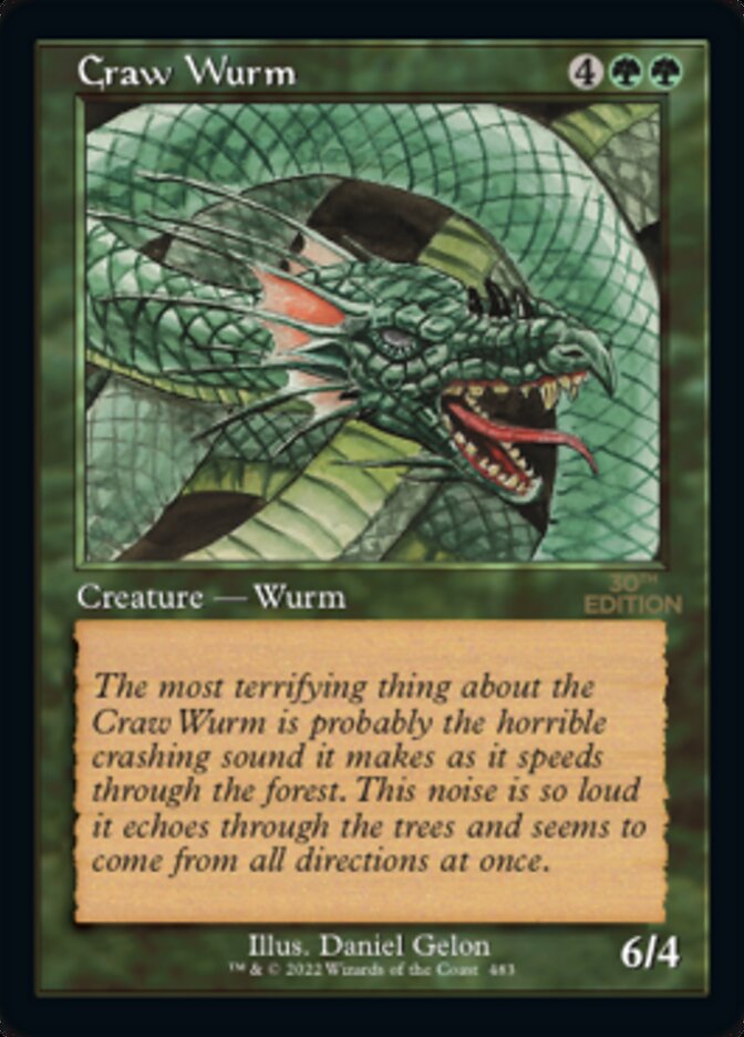 Craw Wurm (Retro) [30th Anniversary Edition] | Chromatic Games