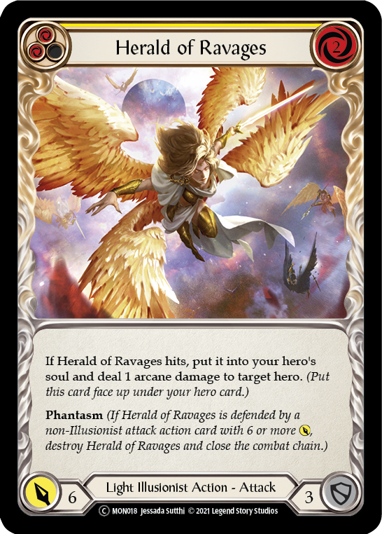 Herald of Ravages (Yellow) [U-MON018] (Monarch Unlimited)  Unlimited Normal | Chromatic Games