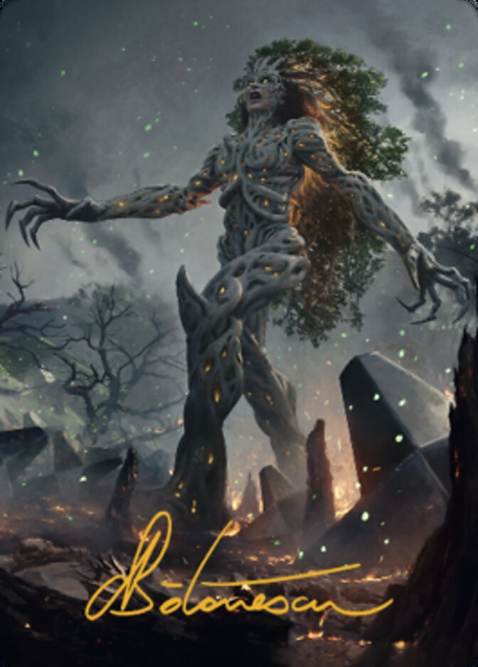 Titania, Gaea Incarnate Art Card (Gold-Stamped Signature) [The Brothers' War Art Series] | Chromatic Games