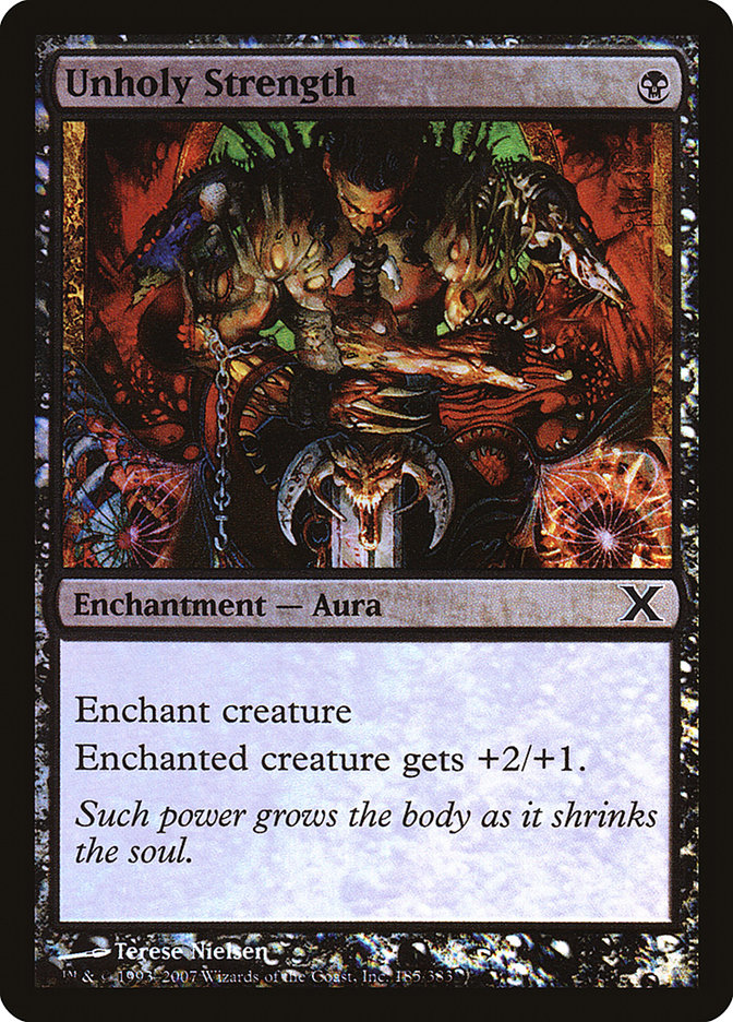 Unholy Strength (Premium Foil) [Tenth Edition] | Chromatic Games