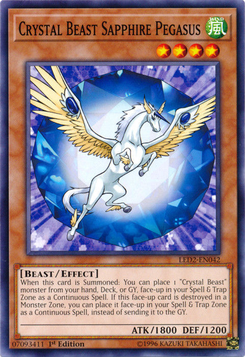 Crystal Beast Sapphire Pegasus [LED2-EN042] Common | Chromatic Games