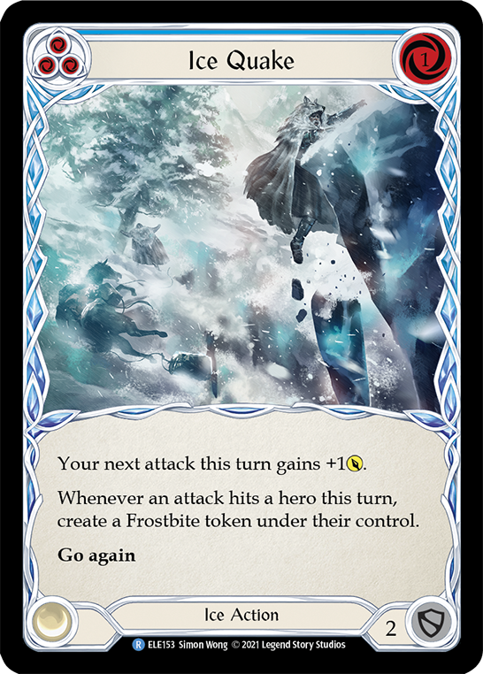 Ice Quake (Blue) [ELE153] (Tales of Aria)  1st Edition Rainbow Foil | Chromatic Games