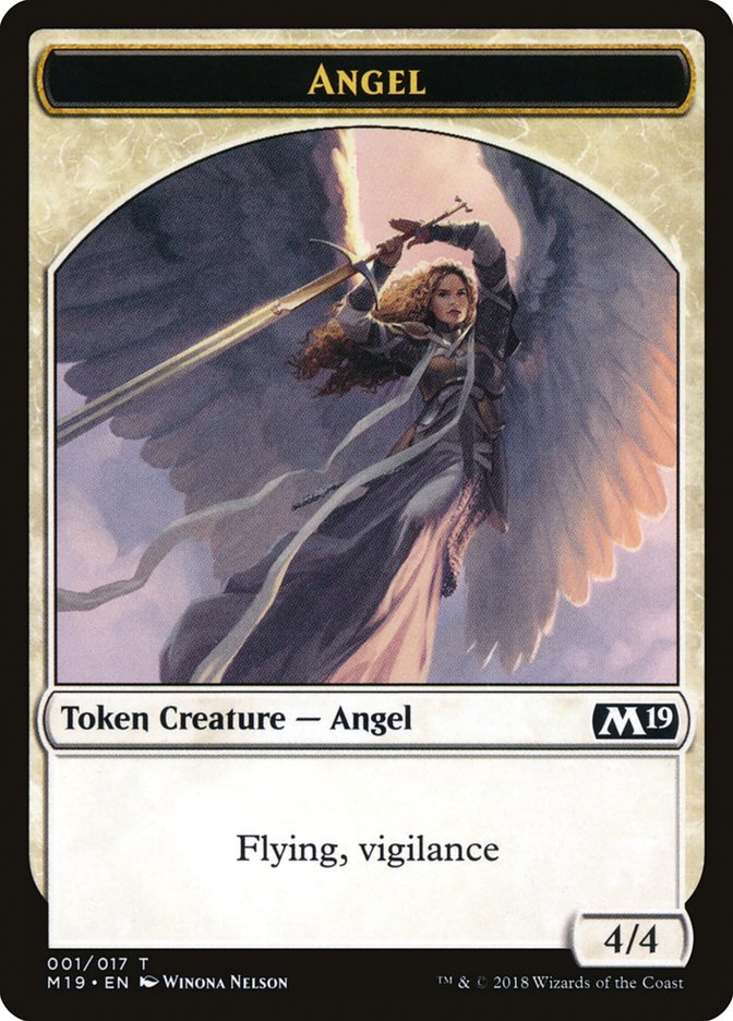 Angel Token [Core Set 2019 Tokens] | Chromatic Games