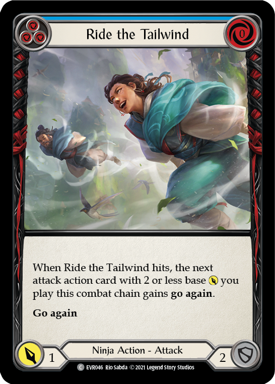 Ride the Tailwind (Blue) [EVR046] (Everfest)  1st Edition Rainbow Foil | Chromatic Games