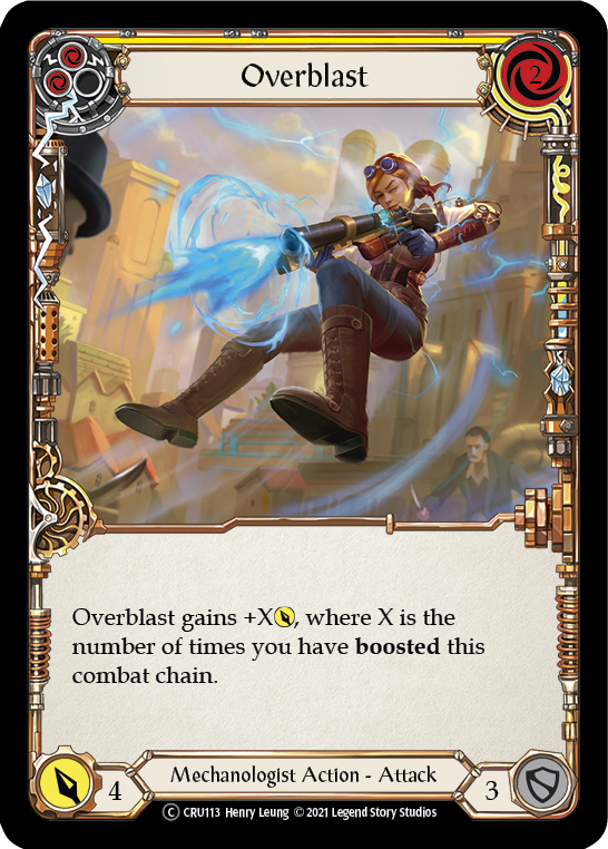 Overblast (Yellow) [U-CRU113] (Crucible of War Unlimited)  Unlimited Rainbow Foil | Chromatic Games