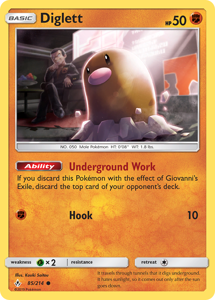 Diglett (85/214) [Sun & Moon: Unbroken Bonds] | Chromatic Games