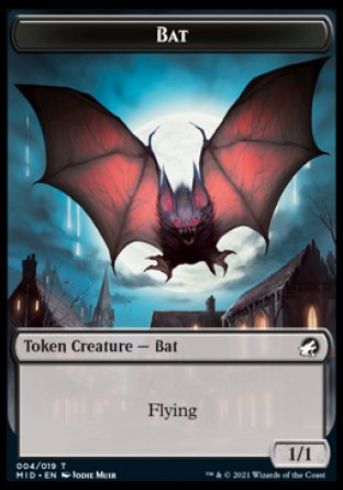 Clue // Bat Double-Sided Token [Innistrad: Midnight Hunt Tokens] | Chromatic Games