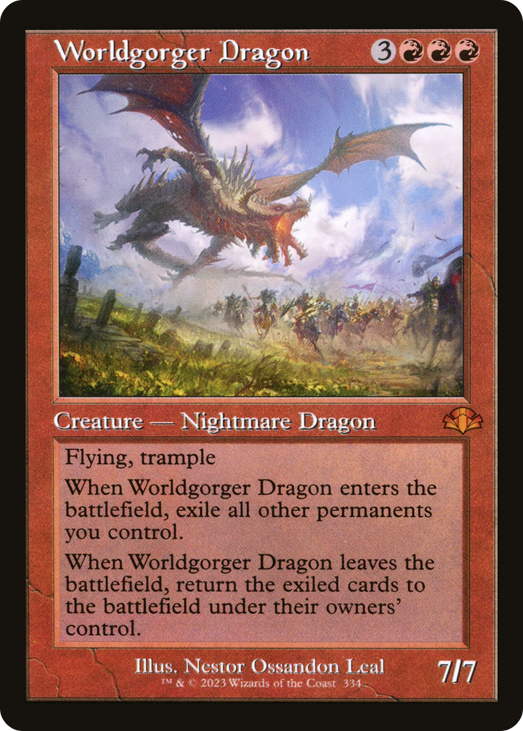 Worldgorger Dragon (Retro) [Dominaria Remastered] | Chromatic Games