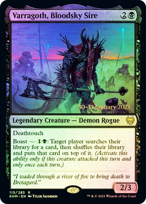 Varragoth, Bloodsky Sire [Kaldheim Prerelease Promos] | Chromatic Games