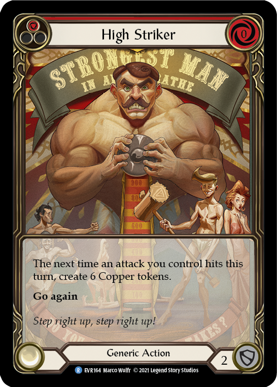 High Striker (Red) [EVR164] (Everfest)  1st Edition Extended Art Rainbow Foil | Chromatic Games