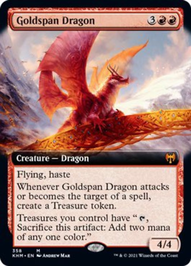 Goldspan Dragon (Extended Art) [Kaldheim] | Chromatic Games