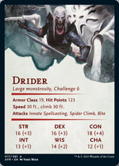 Drider Art Card [Dungeons & Dragons: Adventures in the Forgotten Realms Art Series] | Chromatic Games