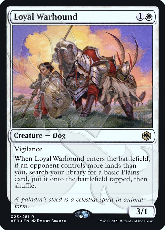 Loyal Warhound (Ampersand Promo) [Dungeons & Dragons: Adventures in the Forgotten Realms Promos] | Chromatic Games