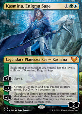 Kasmina, Enigma Sage (Borderless) [Strixhaven: School of Mages] | Chromatic Games