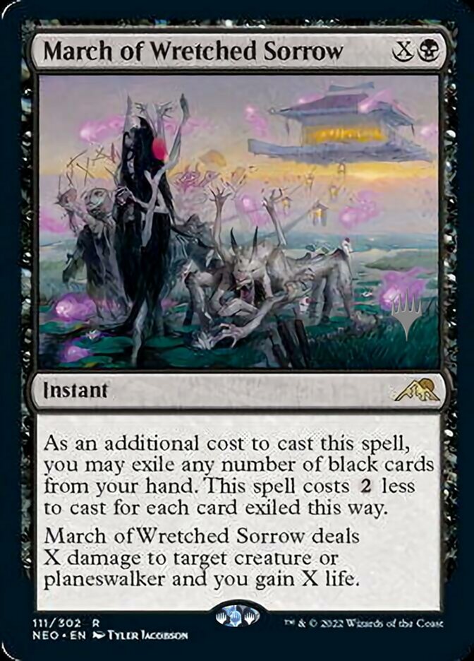 March of Wretched Sorrow (Promo Pack) [Kamigawa: Neon Dynasty Promos] | Chromatic Games