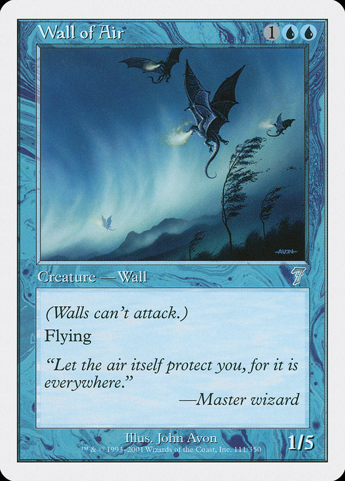 Wall of Air [Seventh Edition] | Chromatic Games