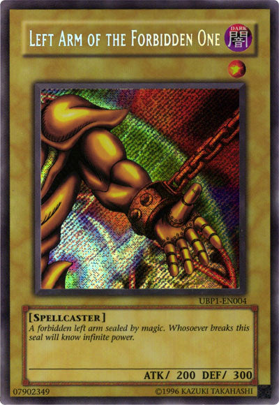 Left Arm of the Forbidden One [UBP1-EN004] Secret Rare | Chromatic Games