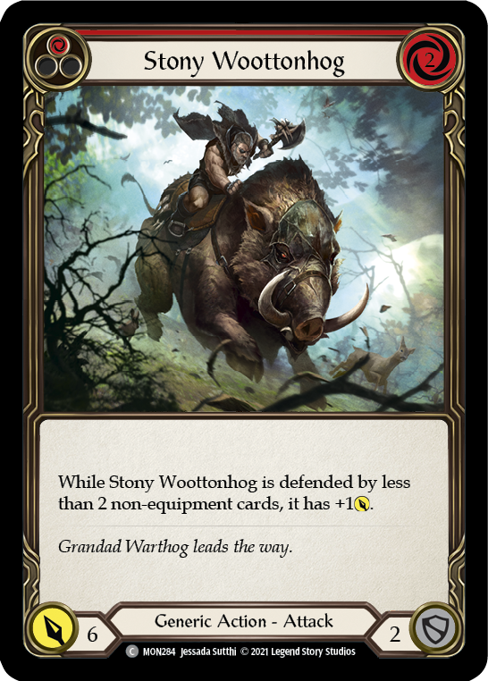 Stony Woottonhog (Red) [MON284] (Monarch)  1st Edition Normal | Chromatic Games