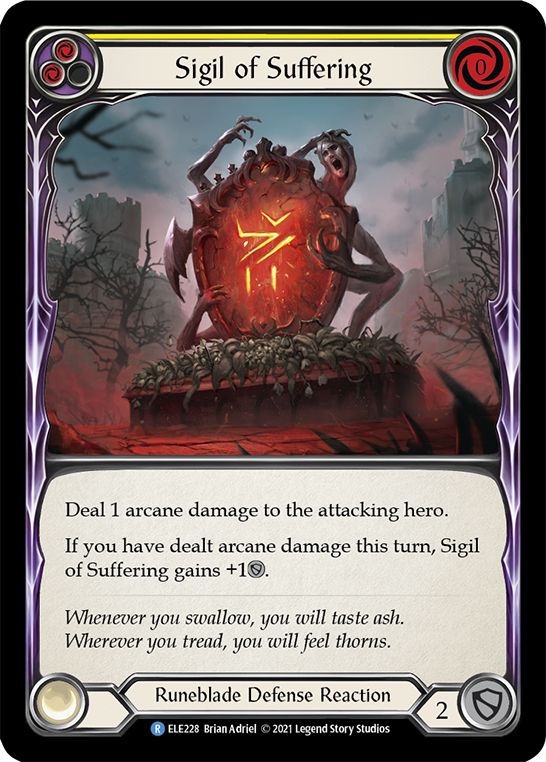 Sigil of Suffering (Yellow) [ELE228] (Tales of Aria)  1st Edition Normal | Chromatic Games