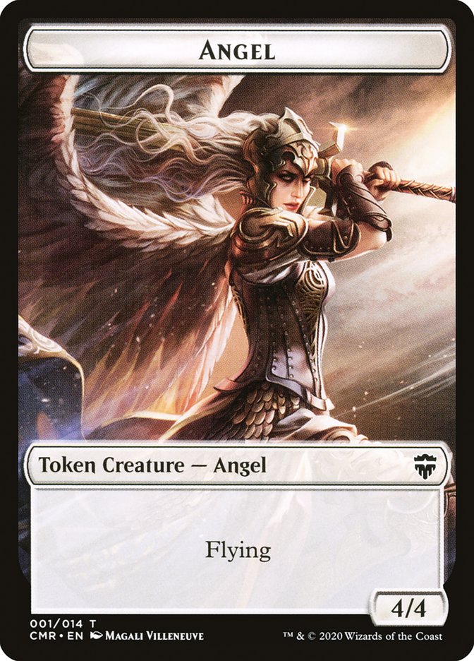 Angel // Soldier Double-Sided Token [Commander Legends Tokens] | Chromatic Games