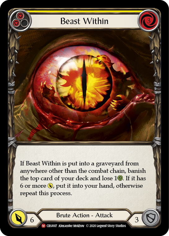 Beast Within [CRU007] (Crucible of War)  1st Edition Rainbow Foil | Chromatic Games