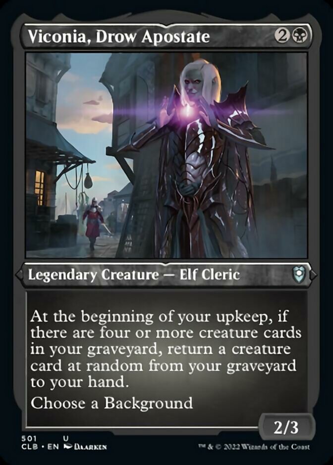 Viconia, Drow Apostate (Foil Etched) [Commander Legends: Battle for Baldur's Gate] | Chromatic Games