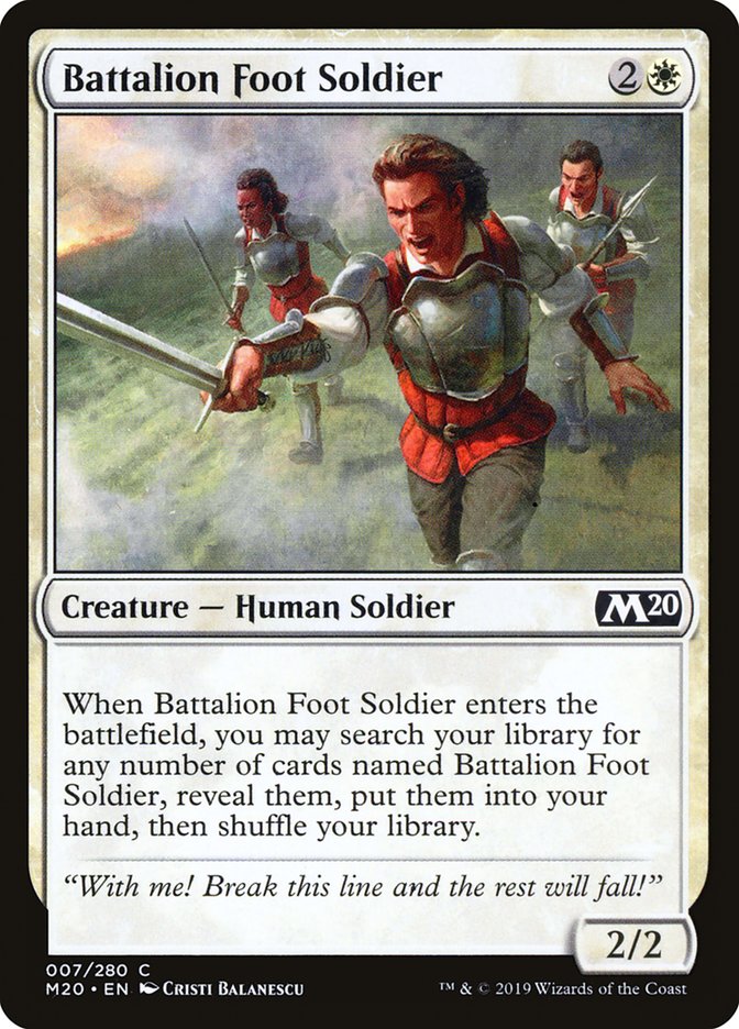 Battalion Foot Soldier [Core Set 2020] | Chromatic Games