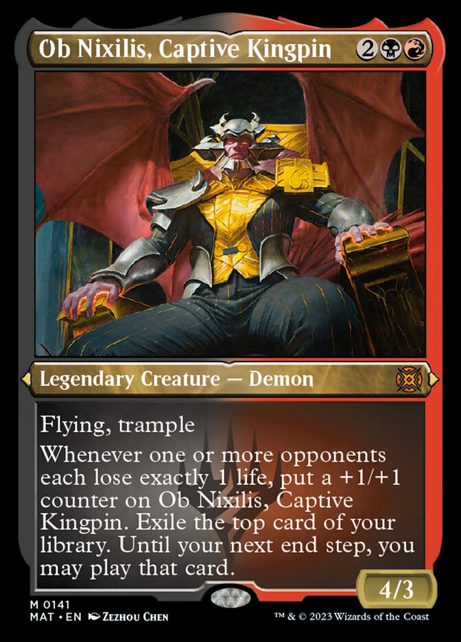 Ob Nixilis, Captive Kingpin (Foil Etched) [March of the Machine: The Aftermath] | Chromatic Games