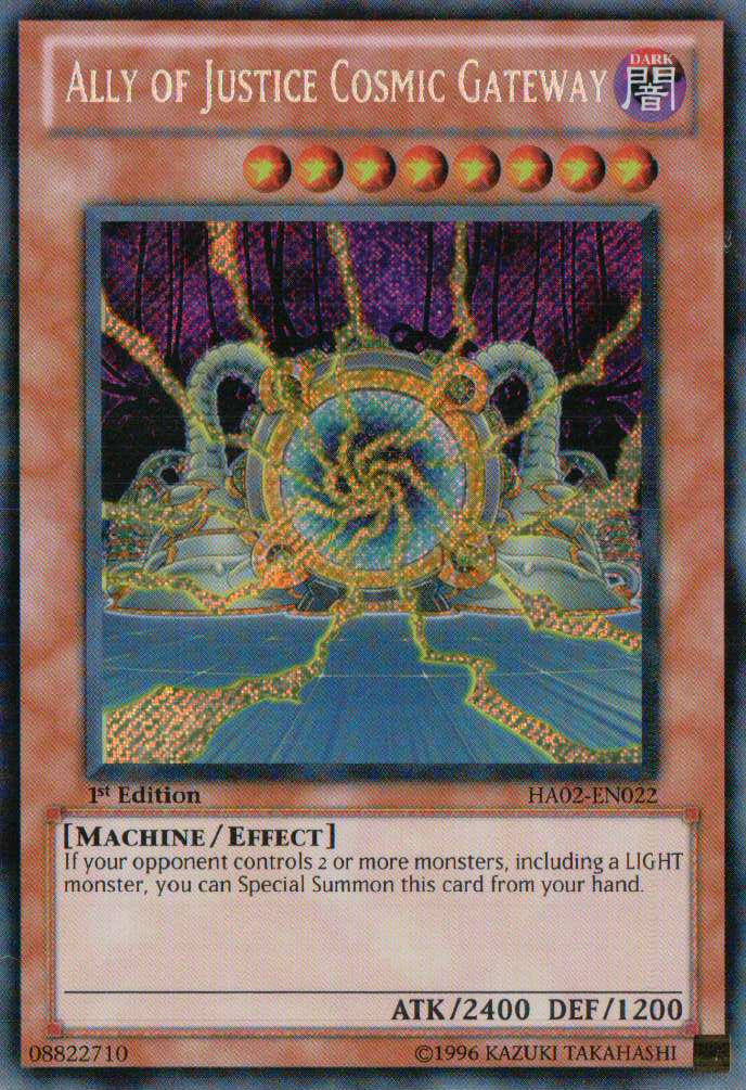 Ally of Justice Cosmic Gateway [HA02-EN022] Secret Rare | Chromatic Games