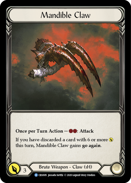 Mandible Claw [CRU005] (Crucible of War)  1st Edition Normal | Chromatic Games