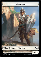 Warrior // Elspeth, Sun's Champion Emblem Double-Sided Token [March of the Machine Commander Tokens] | Chromatic Games