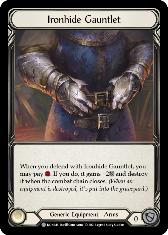 Ironhide Gauntlet [MON243-CF] (Monarch)  1st Edition Cold Foil | Chromatic Games