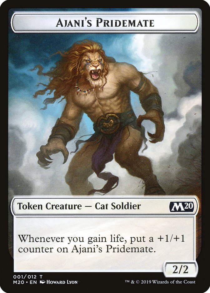 Ajani's Pridemate Token [Core Set 2020 Tokens] | Chromatic Games