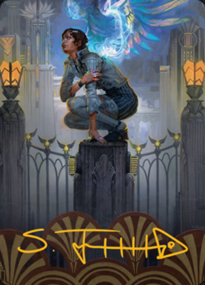 Giada, Font of Hope 2 Art Card (Gold-Stamped Signature) [Streets of New Capenna Art Series] | Chromatic Games