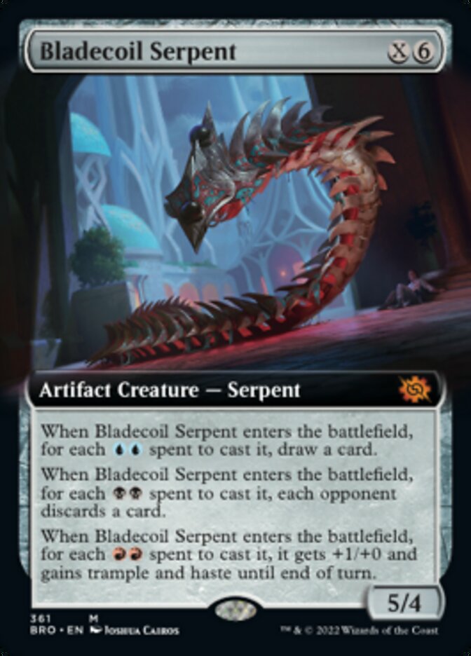 Bladecoil Serpent (Extended Art) [The Brothers' War] | Chromatic Games