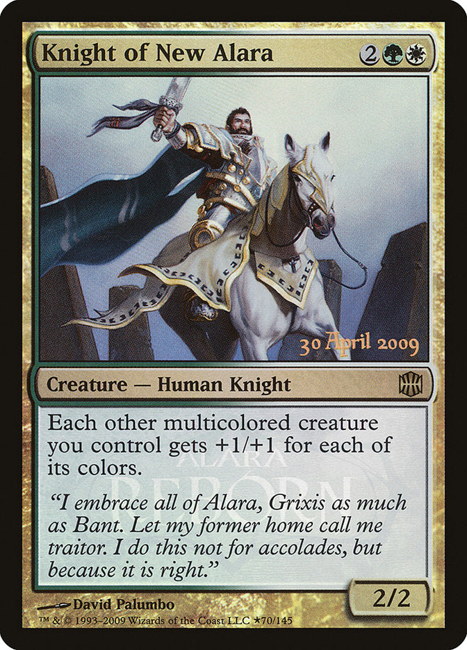 Knight of New Alara (Launch) [Alara Reborn Promos] | Chromatic Games