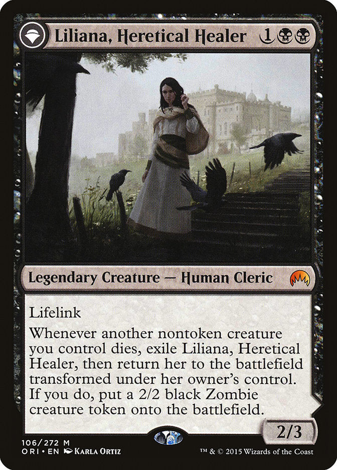 Liliana, Heretical Healer // Liliana, Defiant Necromancer [Magic Origins] | Chromatic Games