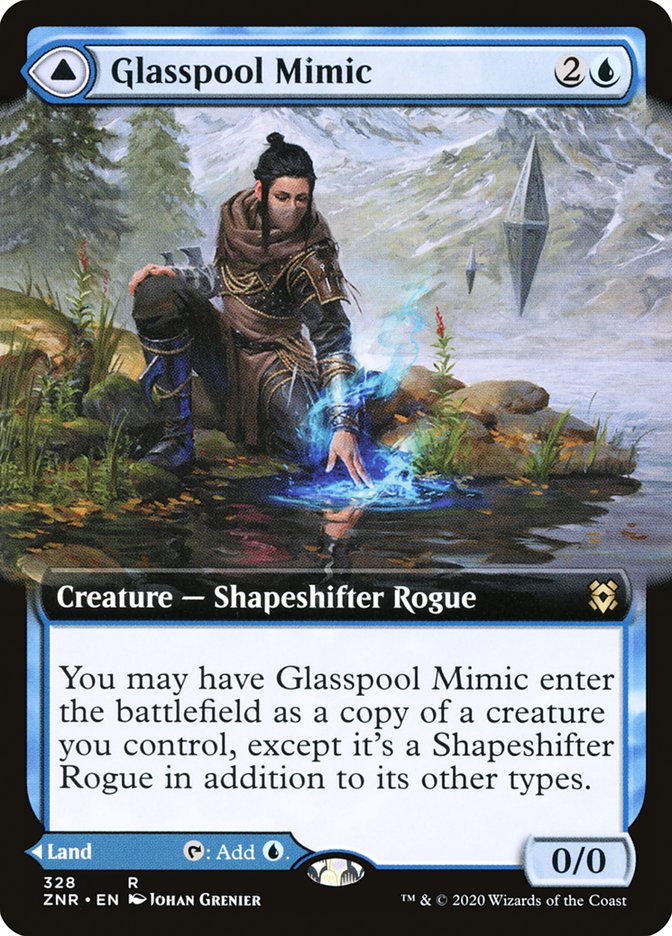 Glasspool Mimic // Glasspool Shore (Extended Art) [Zendikar Rising] | Chromatic Games