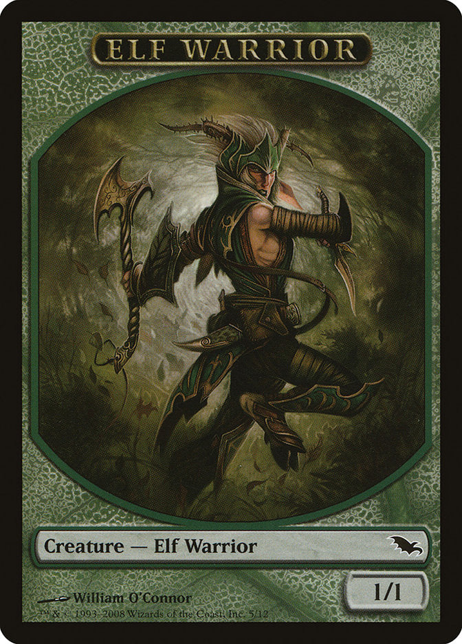 Elf Warrior Token (5/12) [Shadowmoor Tokens] | Chromatic Games