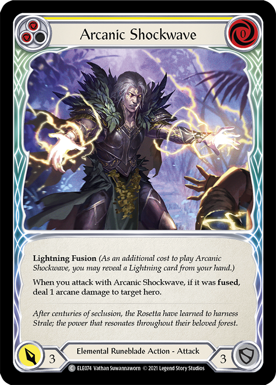 Arcanic Shockwave (Yellow) [ELE074] (Tales of Aria)  1st Edition Rainbow Foil | Chromatic Games