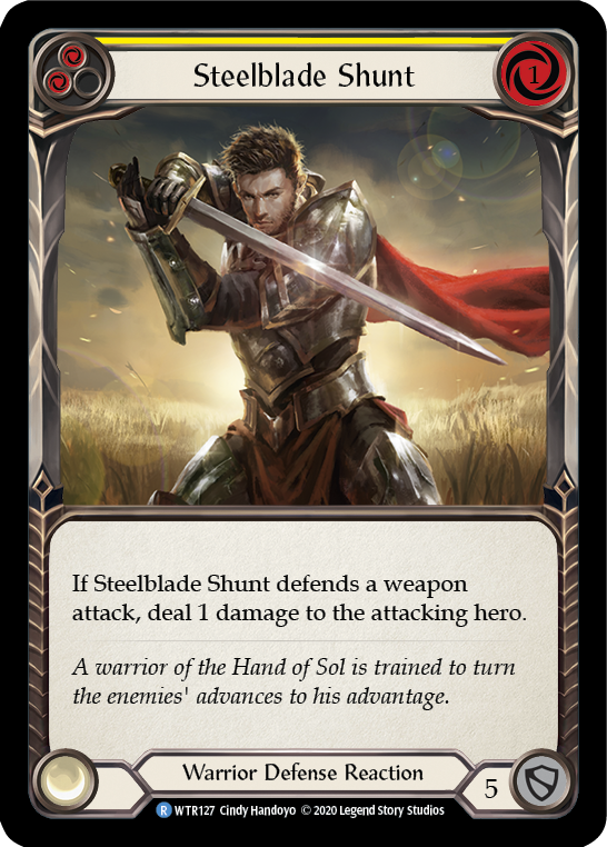 Steelblade Shunt (Yellow) [U-WTR127] (Welcome to Rathe Unlimited)  Unlimited Rainbow Foil | Chromatic Games