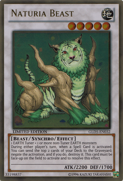 Naturia Beast [GLD5-EN032] Gold Rare | Chromatic Games