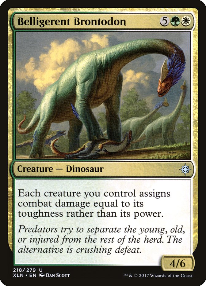 Belligerent Brontodon [Ixalan] | Chromatic Games