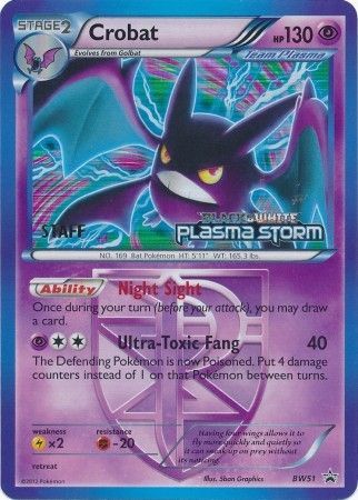 Crobat Team Plasma (BW51) (Staff Prerelease Promo) [Black & White: Black Star Promos] | Chromatic Games