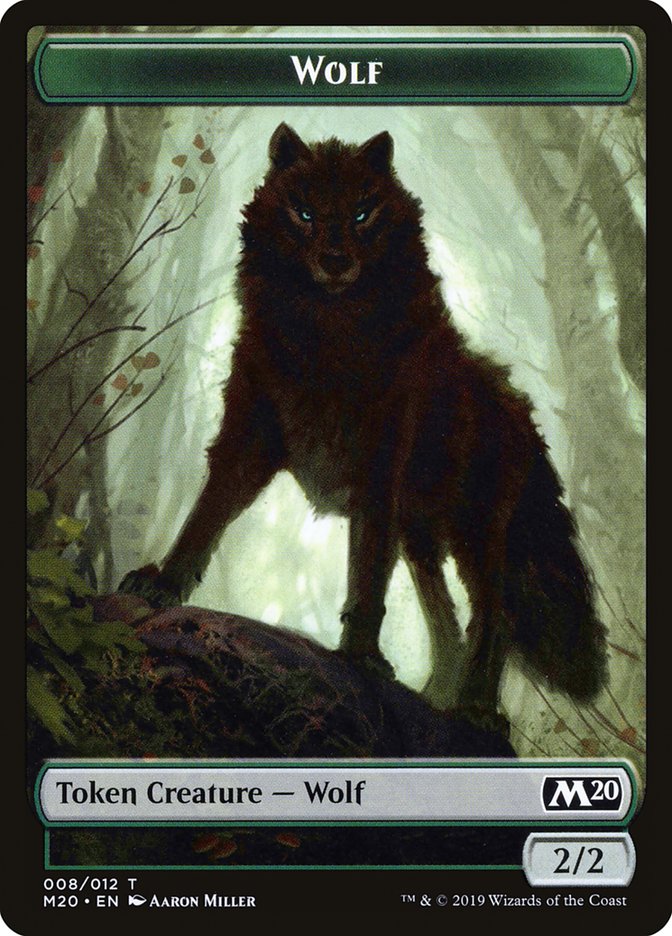 Zombie // Wolf Double-Sided Token [Game Night 2019 Tokens] | Chromatic Games