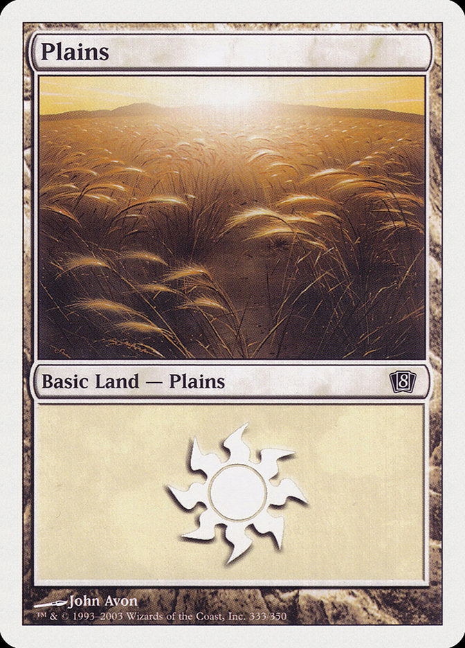 Plains (333) [Eighth Edition] | Chromatic Games