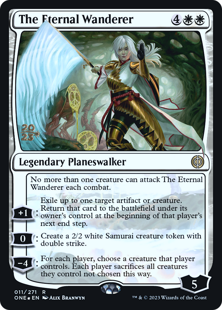 The Eternal Wanderer [Phyrexia: All Will Be One Prerelease Promos] | Chromatic Games